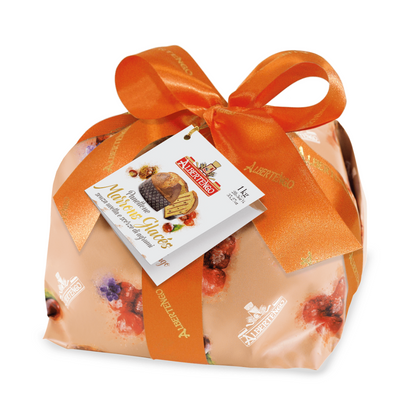 Albertengo España - Albertengo Panettone relleno de crema de castaña incarto 1Kg - www.albertengospain.com - Tienda online. Envíos a España. Envíos gratis a partir de 90€. El mejor panettone Italiano. 