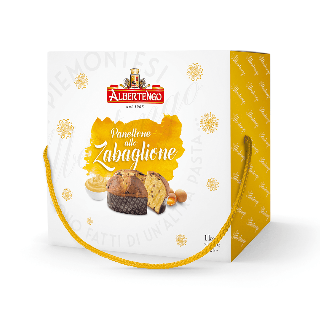 Albertengo España - Albertengo Panettone relleno de crema de Zabaglione astuccio 1Kg - www.albertengospain.com - Tienda online. Envíos a España. Envíos gratis a partir de 90€. El mejor panettone Italiano. 