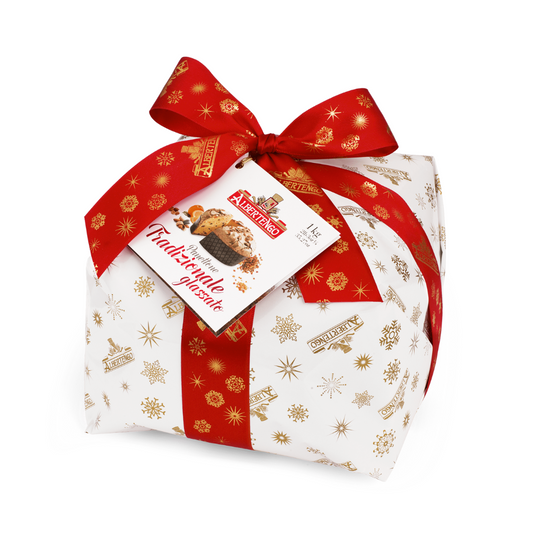 Albertengo España - Albertengo Panettone tradicional Glassato incarto 1Kg, 500g - www.albertengospain.com - Tienda online. Envíos a España. Envíos gratis a partir de 90€. El mejor panettone Italiano.