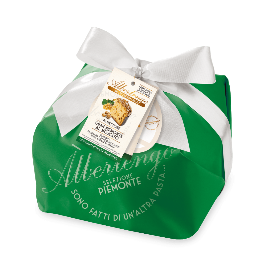 Albertengo España - Albertengo Panettone Selección Gran Piemonte al Moscato incarto 1Kg - www.albertengospain.com - Tienda online. Envíos a España. Envíos gratis a partir de 90€. El mejor panettone Italiano. 