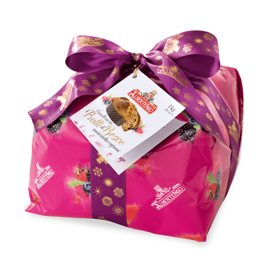 Albertengo España - Albertengo Panettone de frutos del bosque incarto 1Kg - www.albertengospain.com - Tienda online. Envíos a España. Envíos gratis a partir de 90€. El mejor panettone Italiano. 