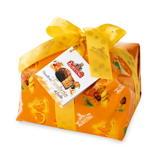 Albertengo España - Albertengo Panettone fantasia di frutta incarto 1Kg - www.albertengospain.com - Tienda online. Envíos a España. Envíos gratis a partir de 90€. El mejor panettone Italiano. 