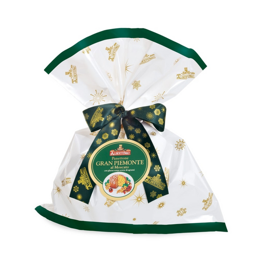 Albertengo España - Albertengo Panettone Gran Piemonte al Moscato ciuffo 750g - www.albertengospain.com - Tienda online. Envíos a España. Envíos gratis a partir de 90€. El mejor panettone Italiano. 